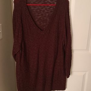 Maroon V-Neck Sweater